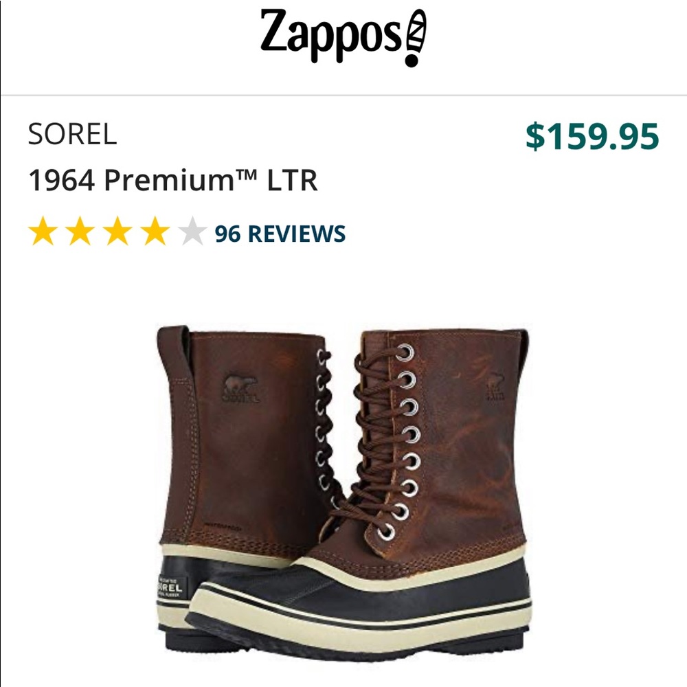 LIKE NEW SOREL 1964 Premium LTR snow boot Size 8W